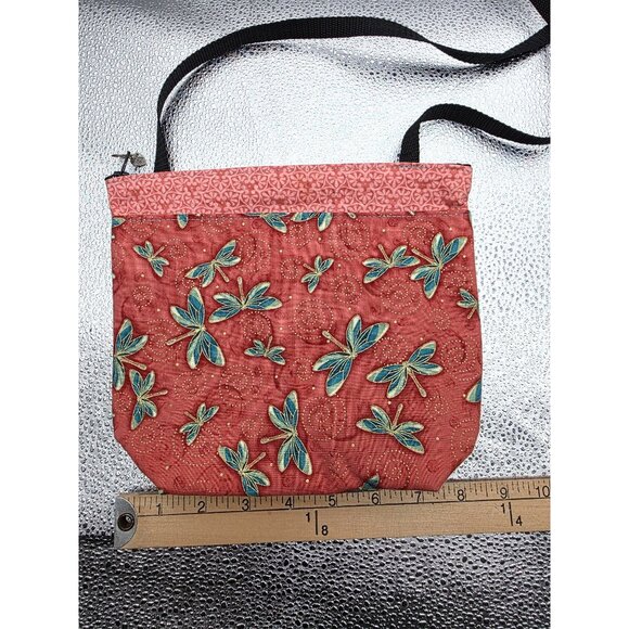 Handmade Dragonfly Bag With Heart Zipper Charm NEW - Picture 6 of 9